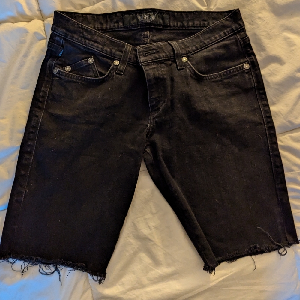 Rock& Republic black denim shorts size 28